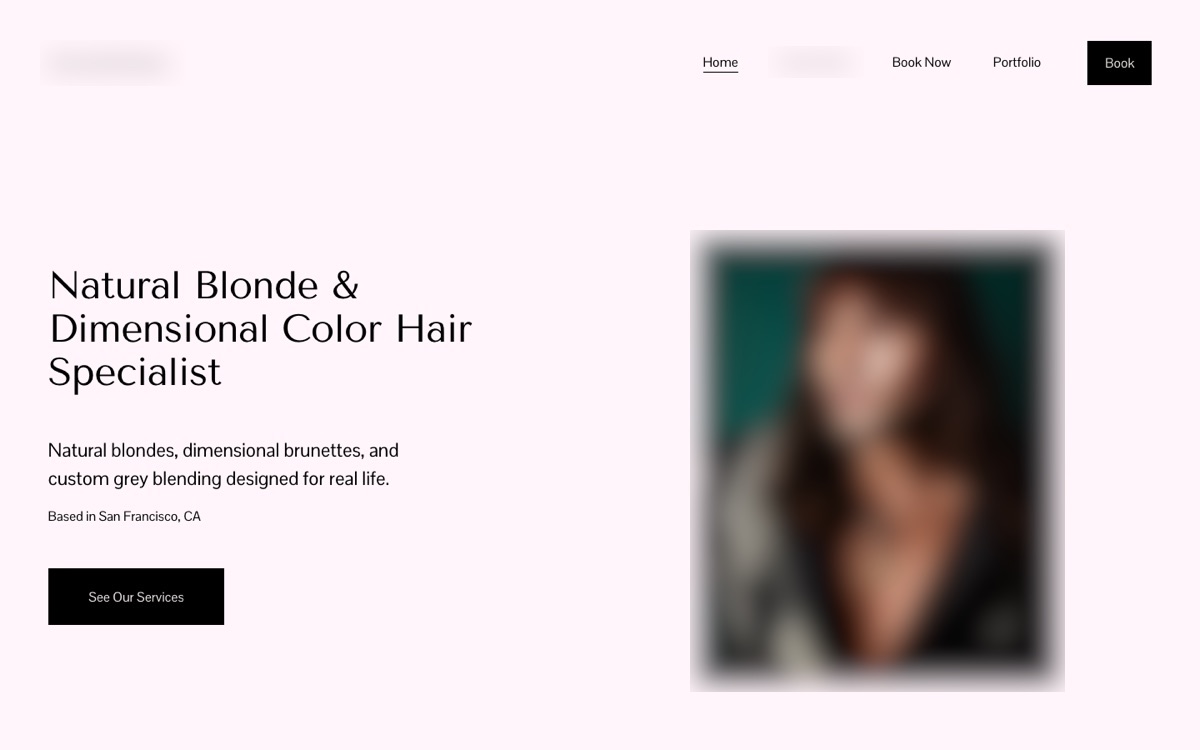The website before the redesign